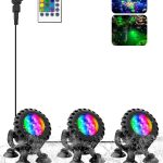 T-SUN Underwater Pond Lights LED RGB Remote Control-0