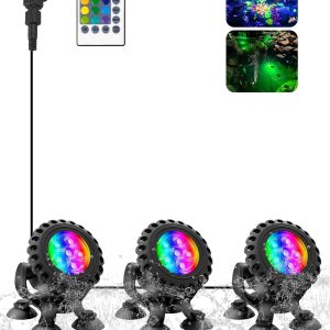 T-SUN Underwater Pond Lights LED RGB Remote Control-0