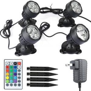 yoosuml RGBW LED Pond Lights Waterproof Outdoor Garden-0