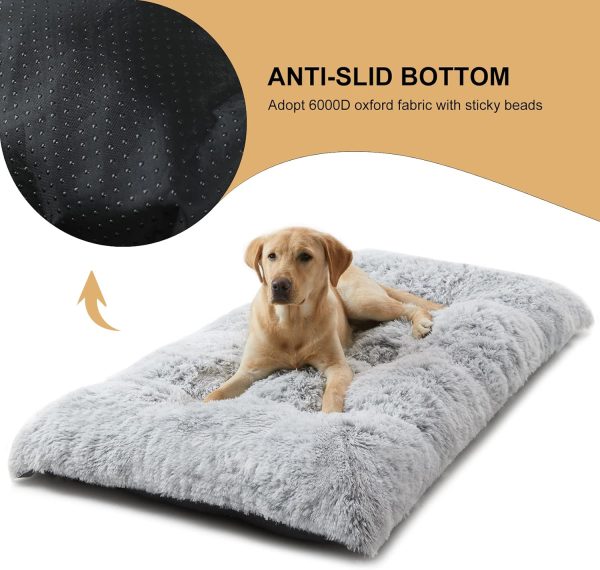 BFPETHOME Dog Bed Plush Crate Mat Anti-Slip Waterproof-5