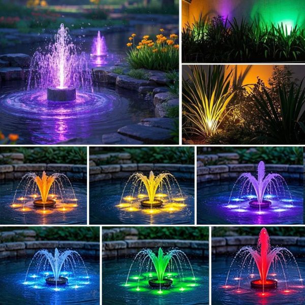 yoosuml RGBW LED Pond Lights Waterproof Outdoor Garden-1