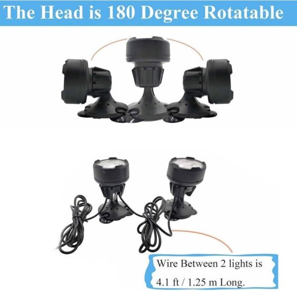 yoosuml RGBW LED Pond Lights Waterproof Outdoor Garden-4