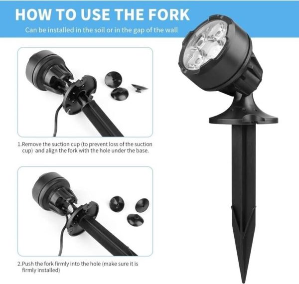 yoosuml RGBW LED Pond Lights Waterproof Outdoor Garden-5