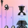 T-SUN Underwater Pond Lights LED RGB Remote Control-6