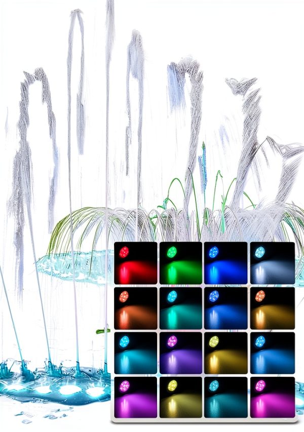 T-SUN LED Pond Lights IP68 Waterproof Remote Control-2