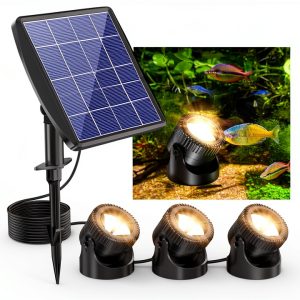 Solar Pond Lights Outdoor IP68 Waterproof Art Deco Design-0