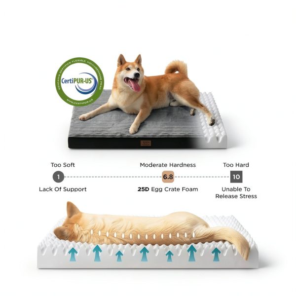 Bedsure Orthopedic Dog Bed High Density Foam Pet Mat-2