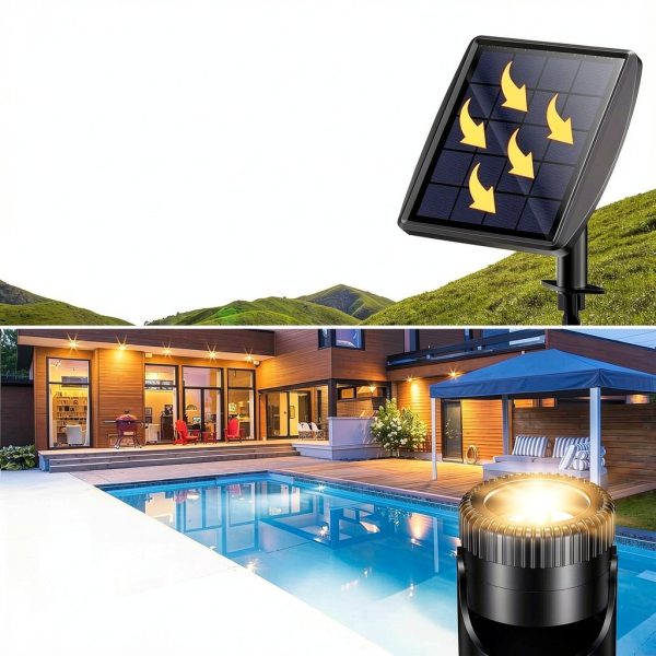 Solar Pond Lights Outdoor IP68 Waterproof Art Deco Design-1