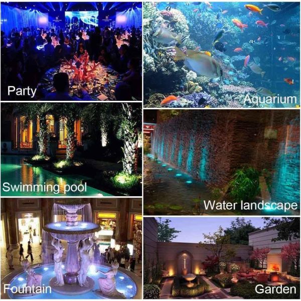 yoosuml RGBW LED Pond Lights Waterproof Outdoor Garden-6