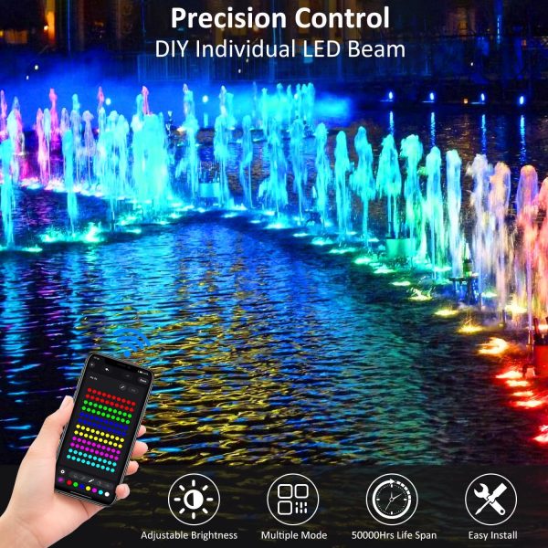 T-SUN RGB Pond Lights IP68 Waterproof Color Changing Garden-3