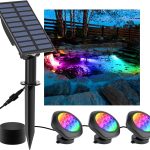 CREPOW Solar Pond Lights RGB Waterproof Outdoor Garden-0