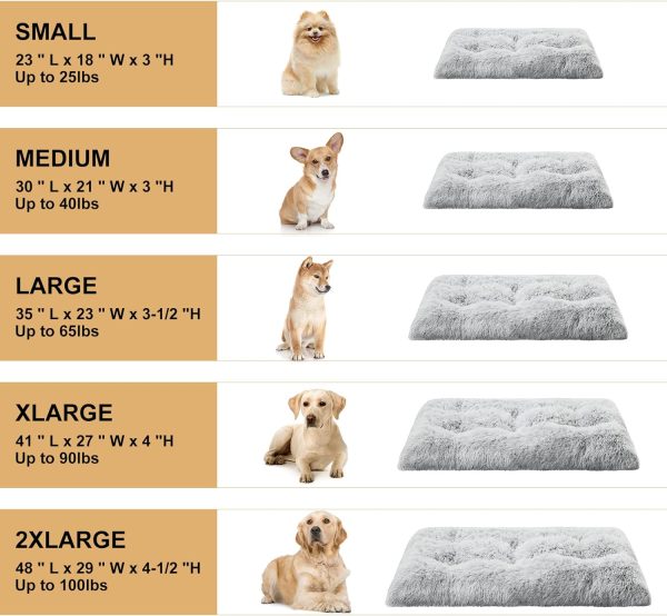 BFPETHOME Dog Bed Plush Crate Mat Anti-Slip Waterproof-3