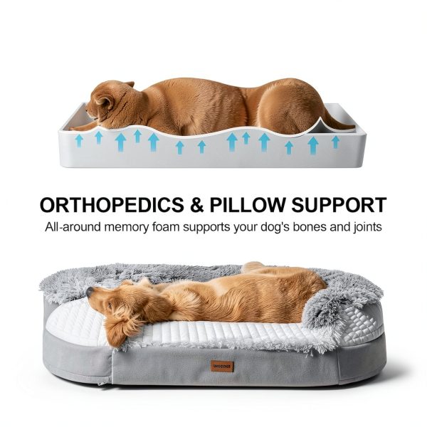 Iweepet Orthopedic Dog Bed Thick Egg Crate Foam-5