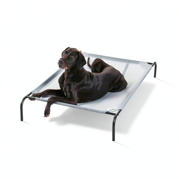 Coolaroo Dog Bed Grey Cooling Fabric Large Size-1