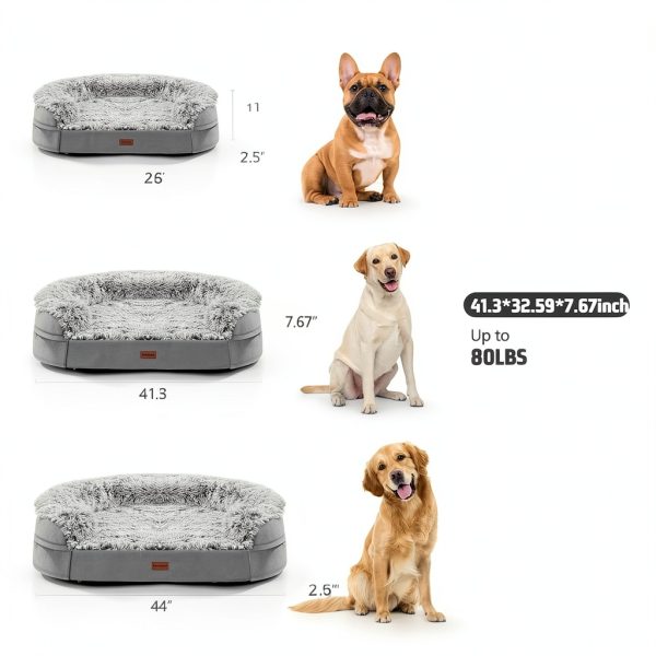 Iweepet Orthopedic Dog Bed Thick Egg Crate Foam-7