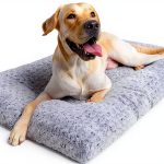 Dog Crate Bed KSIIA Rose Velvet Luxury Support-0
