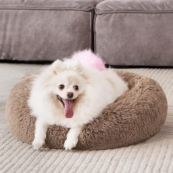 perpets Dog Bed Round Faux Fur 23x23 Grey Blue Model 427-6