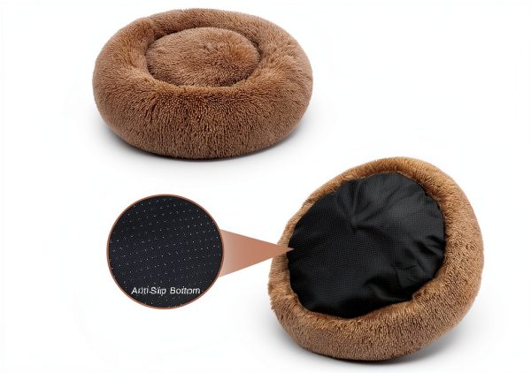 perpets Dog Bed Round Faux Fur 23x23 Grey Blue Model 427-3