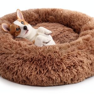 perpets Dog Bed Round Faux Fur 23x23 Grey Blue Model 427-0