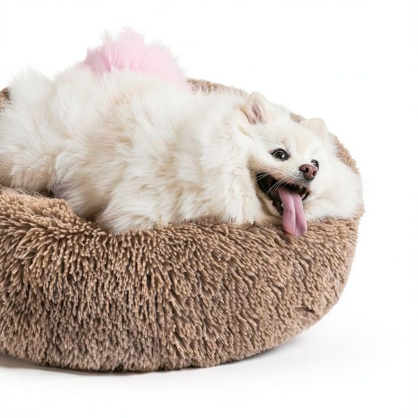 perpets Dog Bed Round Faux Fur 23x23 Grey Blue Model 427-1
